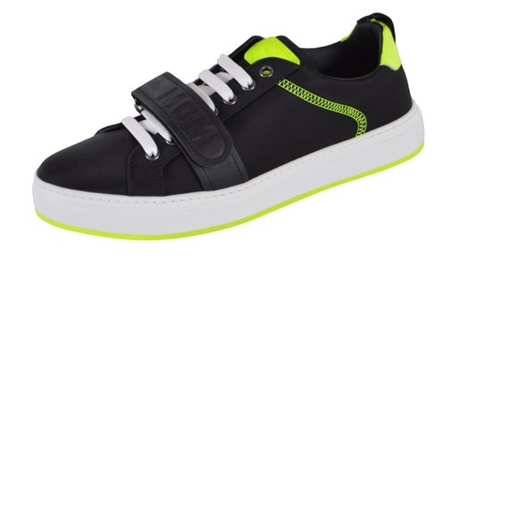 MCM | Shoes | New Mcm Womens 475 Black Neon Yellow  New MCM Women\'s $475 Black Neon Yellow Adjustable Low Top Sneakers Shoes